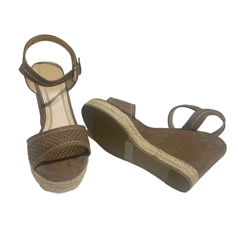 Wild Diva Single Band Slingback Women's Espadrille Wedge Platform Sandals Shoes